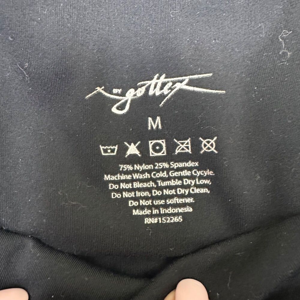 X By Gottex Women's Black Slip Pocket Nylon & Spandex Capri Leggings Size M - Picture 5 of 9